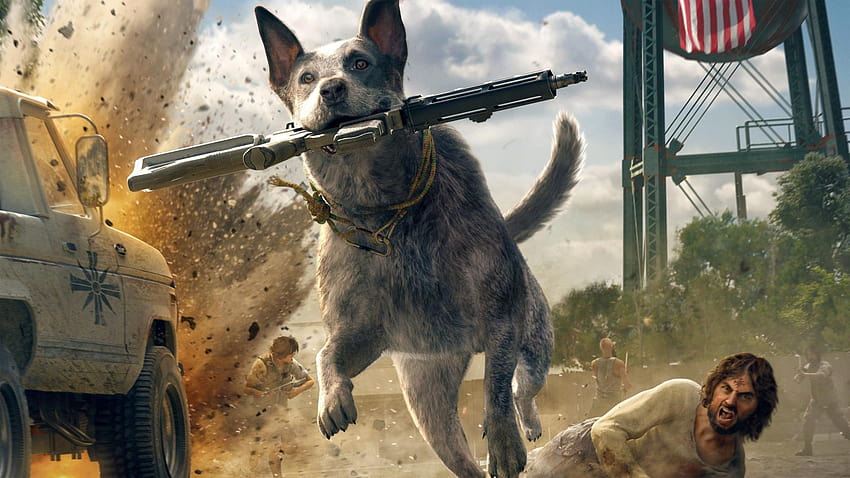 A dog called Boomer from Far Cry 5 HD wallpaper