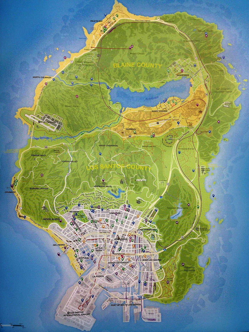 Mity i legendy w GTA V, mapa GTA V Tapeta na telefon HD