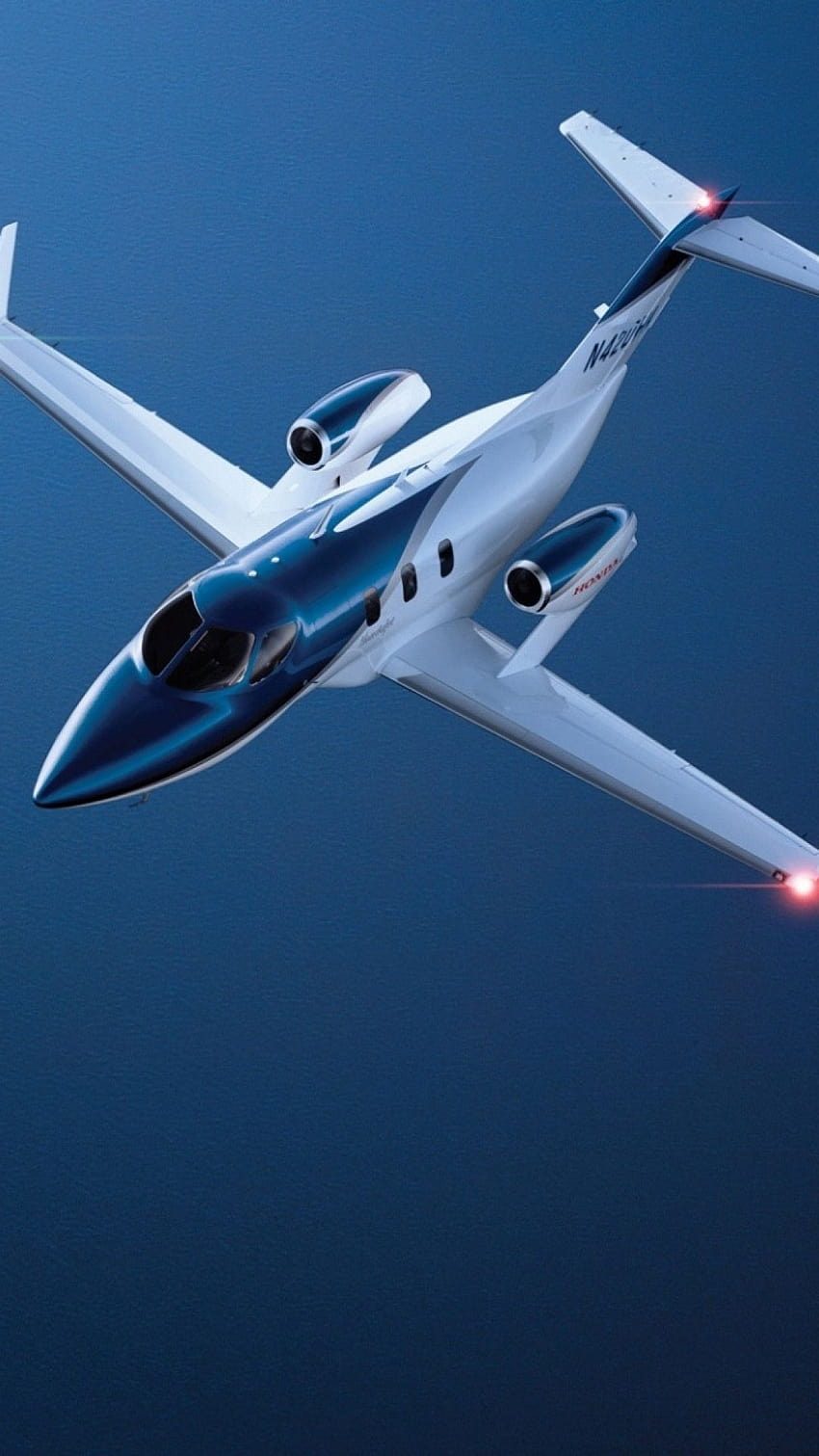Частен самолет със син iPhone 6 Plus, частен самолет HD тапет за телефон