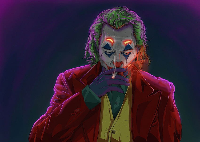 Joker Smoking, smoke man HD wallpaper