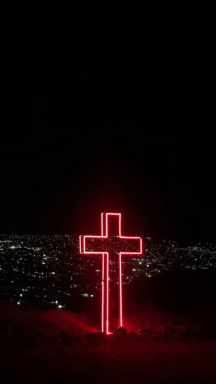 Aesthetic Cross, neon cross HD phone wallpaper