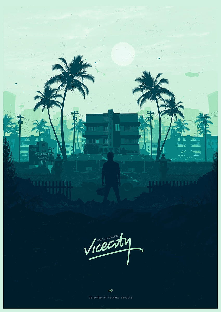 Willkommen zurück in Vice City im Jahr 2019, gta 5 Pixel Art HD-Handy-Hintergrundbild