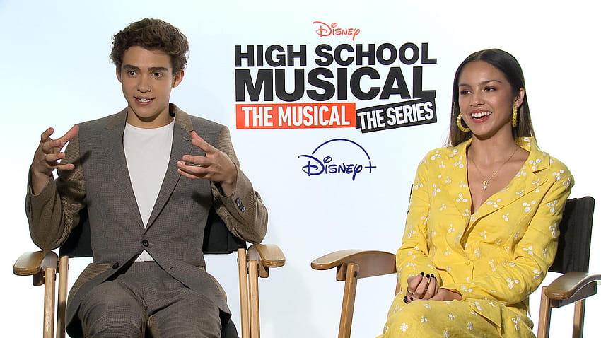 Joshua Bassett i Olivia Rodrigo rozmawiają High School Musical, high school musical musical serial śpiewaj razem Tapeta HD