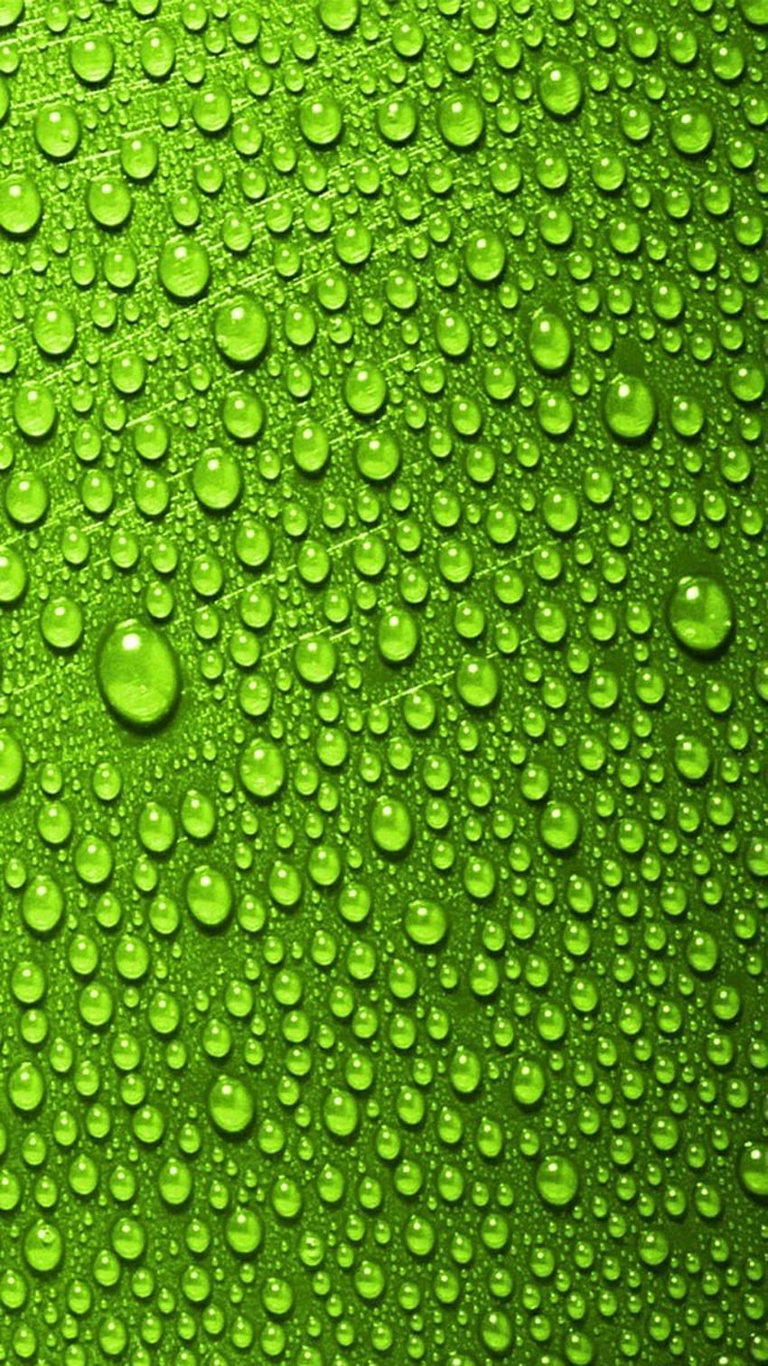 Gouttelettes d'eau vertes, gouttes d'eau 3d vertes solides Fond d'écran de téléphone HD