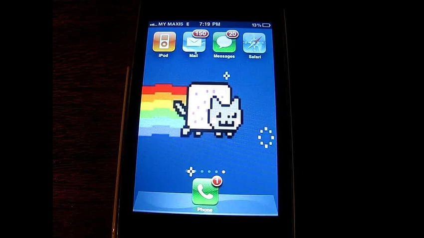 Nyan Cat Video und Video Ringtone für iPhone, Neonkatze HD-Hintergrundbild