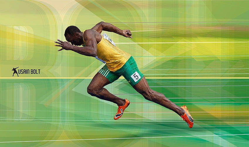 Usain Bolt Pose Sfondi, Usain Bolt Running Sfondo HD
