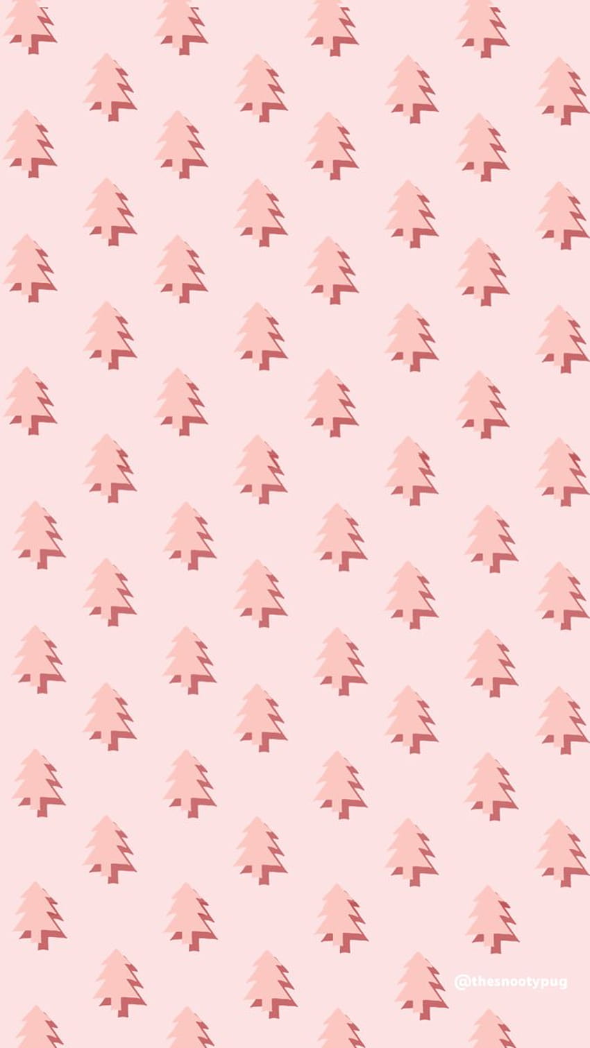 Trendy pink Christmas, christmas aesthetic pink HD phone wallpaper