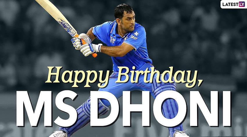 MS Dhoni & for : Happy Birtay Dhoni Greetings, in Chennai Super Kings & Team India Jersey and Positive Messages to Share Online HD wallpaper