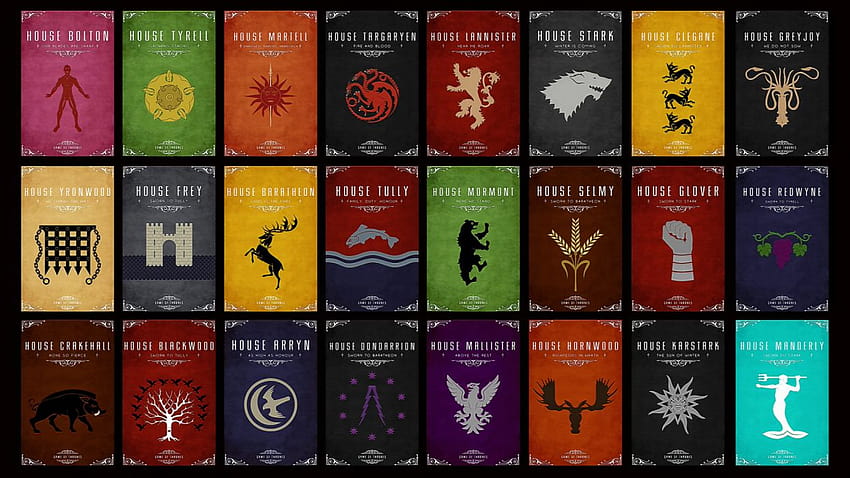 Game Of Thrones House Sigils And Mottos