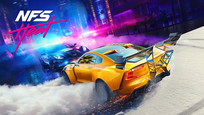 Need For Speed ​​Heat'는 마이애미 스트리트 레이싱에 대한 찬사, Need for Speed ​​Heat chevrolet corvette grand sport HD 월페이퍼