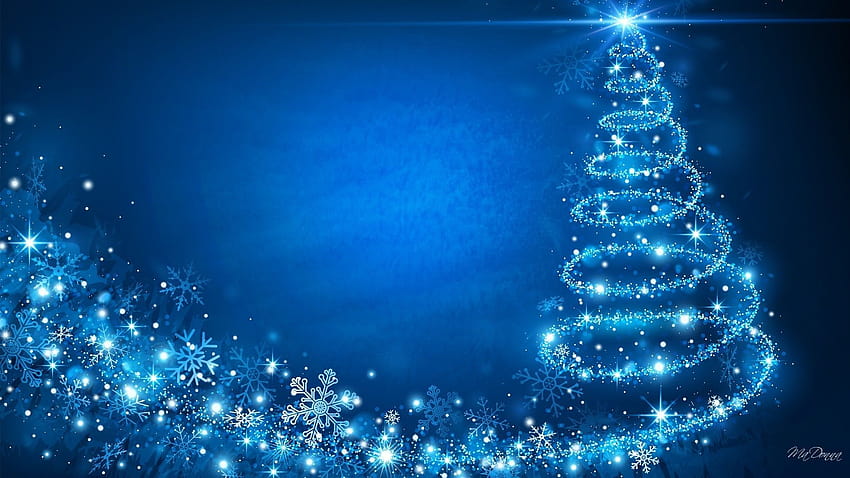 블루 크리스마스, 크리스마스 에스테틱 크롬북 HD 월페이퍼