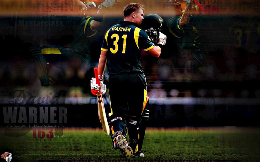 David Warner Australian Cricketer in T20 Worldcup Wallpaper | HD Wallpapers