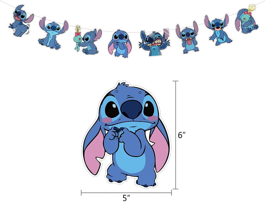 Lilo and Stitch Birtay Party Decoration, Birtay Banner Cake Toppers Balloons,Stitch Theme Birtay Party Decorations : Toys & Games HD wallpaper