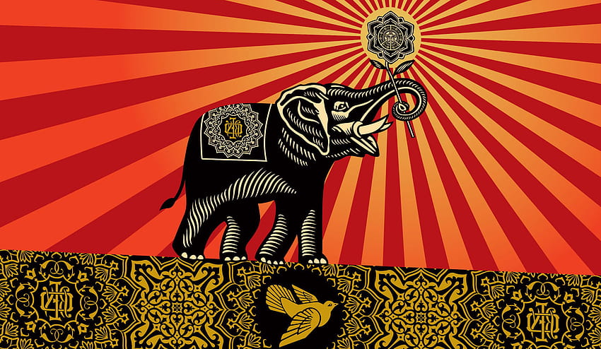 Obey Elephants Shepard Fairey Incase / and Mobile Backgrounds HD wallpaper