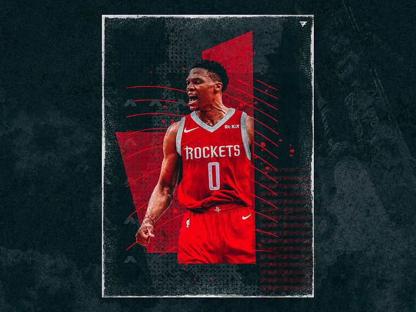 Russell Westbrook Rockets von Jeremy Shane für Forte auf Dribbble, Russell Westbrook Houston Rockets HD-Hintergrundbild