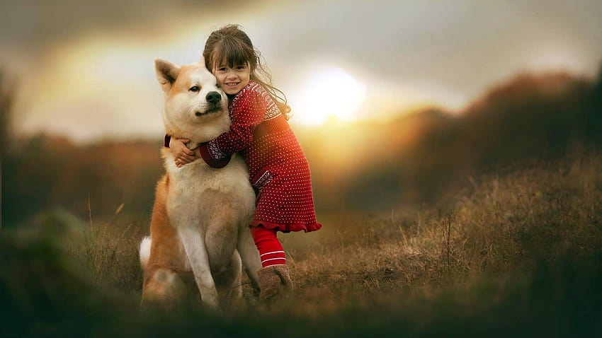 Children With Animals Friends, animal friends HD wallpaper | Pxfuel