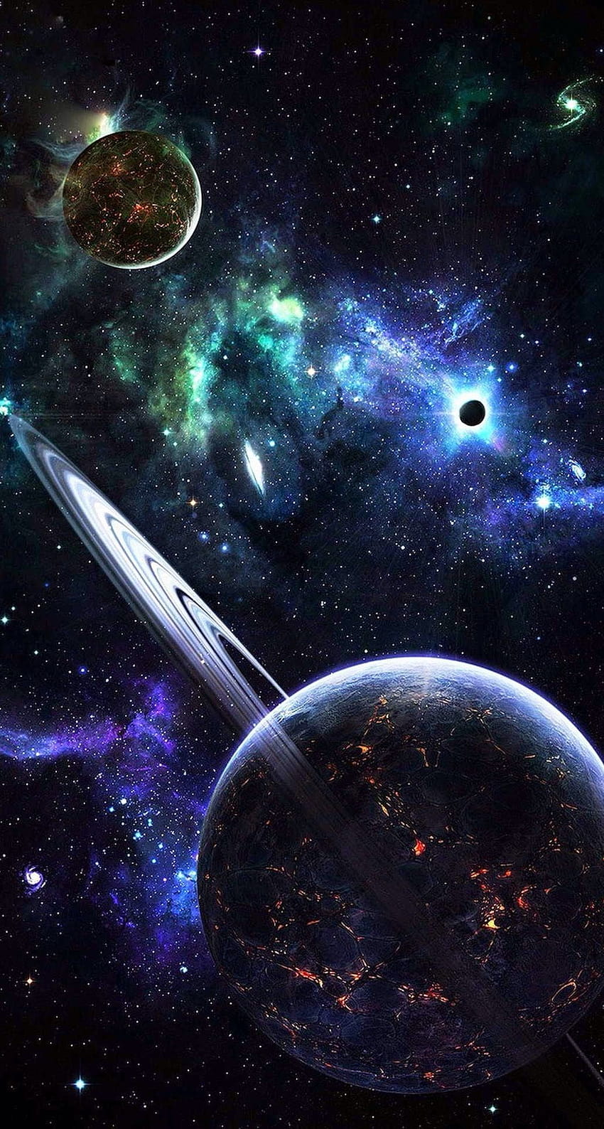 Telefon Galaxy Planets, Galaxieplaneten-Smartphone HD-Handy-Hintergrundbild