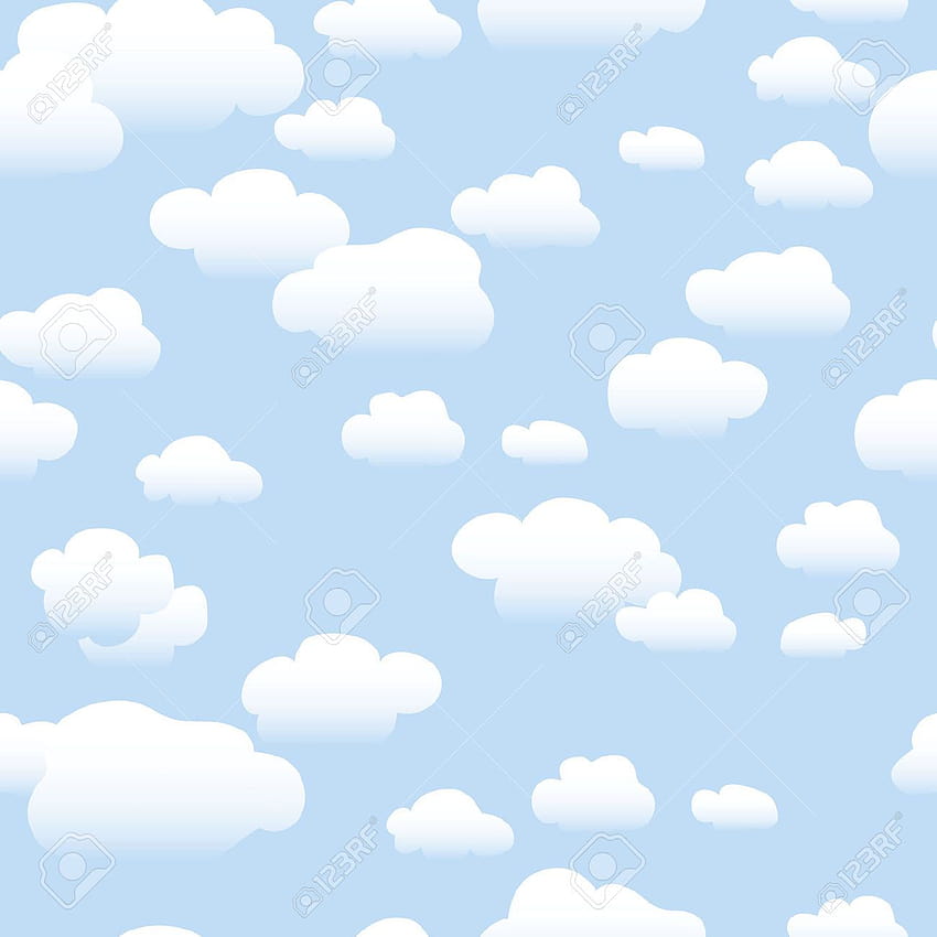 Nube de dibujos animados en perro, nube linda fondo de pantalla del teléfono