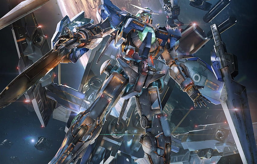 Feuer, Flamme, Schwert, Waffe, Roboter, Mecha, Waffe, Krieg, Gundam-Roboter kämpfen HD-Hintergrundbild