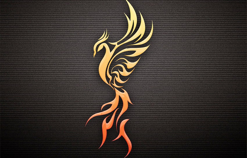 pájaro, perfil, Phoenix, los s oscuros, sección рендеринг, logotipo de phoenix fondo de pantalla