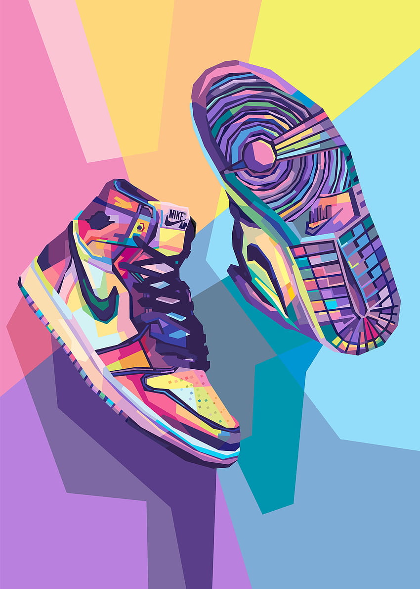 Cetak Sneaker, seni nike wallpaper ponsel HD