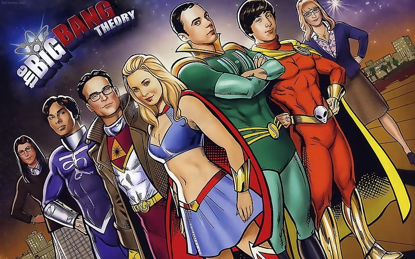 the big bang theory comic book style, tbbt HD wallpaper