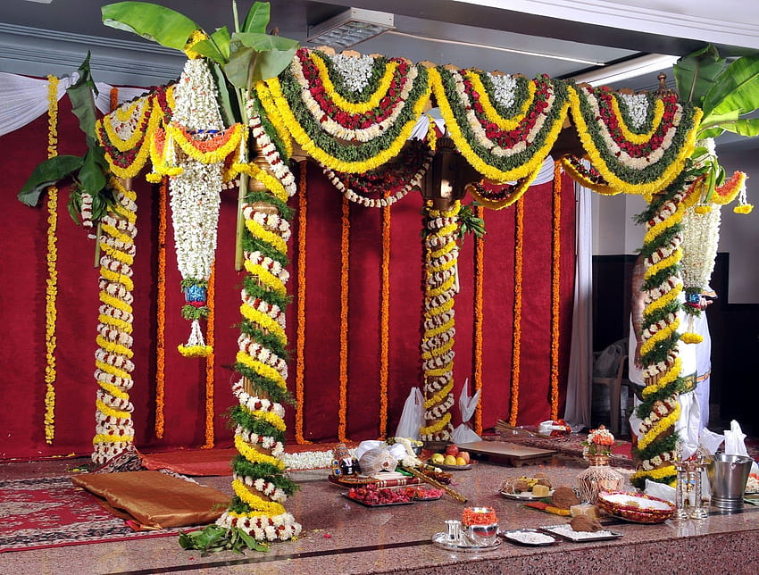 南インドの結婚式のマンダップのデザイン...ピンターレスト、結婚式のステージ 高画質の壁紙