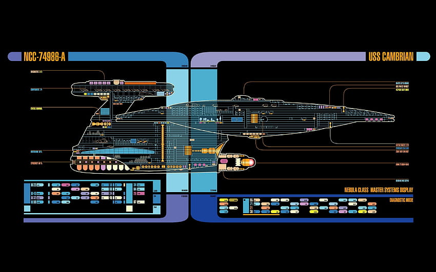 star trek lcars uzay gemisi şeması ve arka planları HD duvar kağıdı