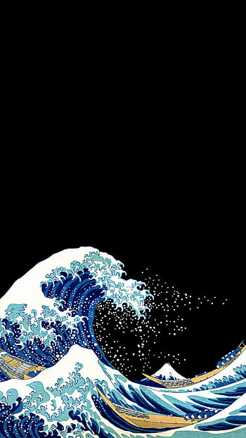 The Great Wave off Kanagawa Phone Wallpaper by Hokusai  Mobile Abyss