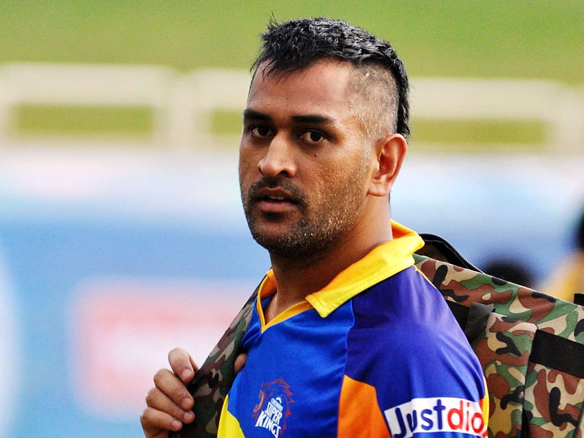 MS Dhoni sports fashionable VHawk hairstyle after limitedovers series  against England see pics  Cricket News