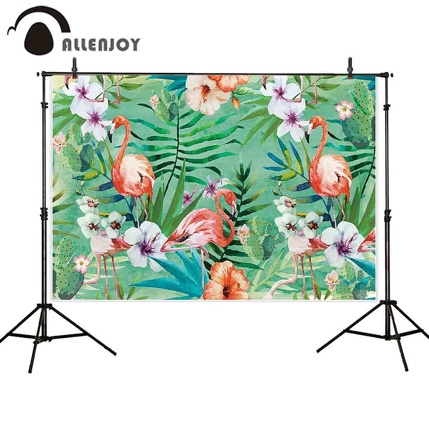 Allenjoy Tropical Jungle phone Leaves Flowers Cartoon Animals, st patricks day flamingos HD phone wallpaper