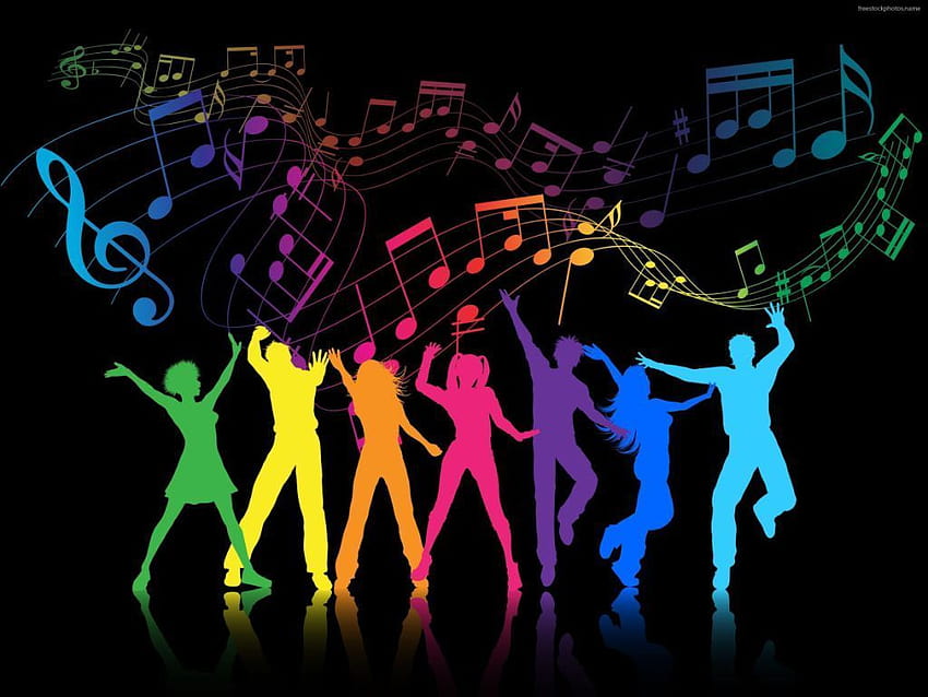 Colorful Party People Dance, disco party HD wallpaper