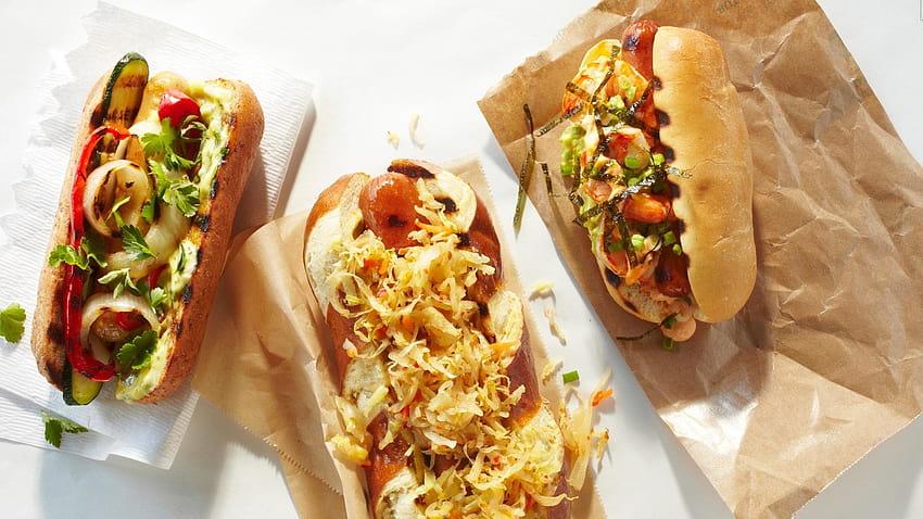 Gourmet Hot Dogs, hot food HD wallpaper