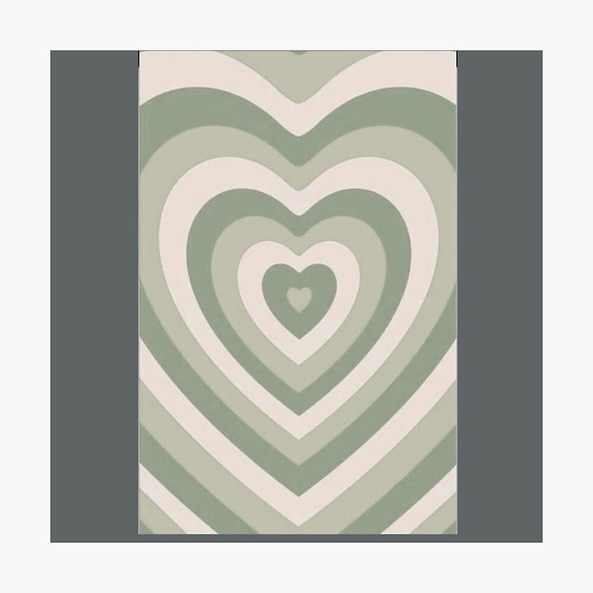 Cute Retro Aesthetic Mint Green and Sage Heart HD phone wallpaper