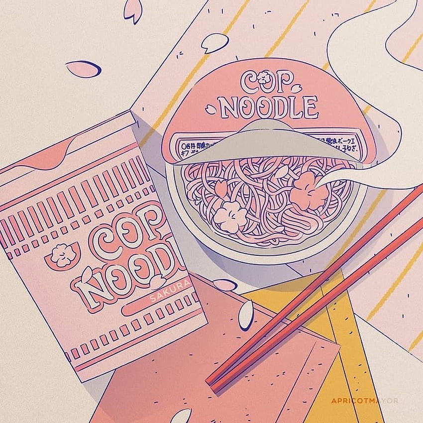 Lele on Foods in 2020, pembe estetik anime yemekleri HD telefon duvar kağıdı