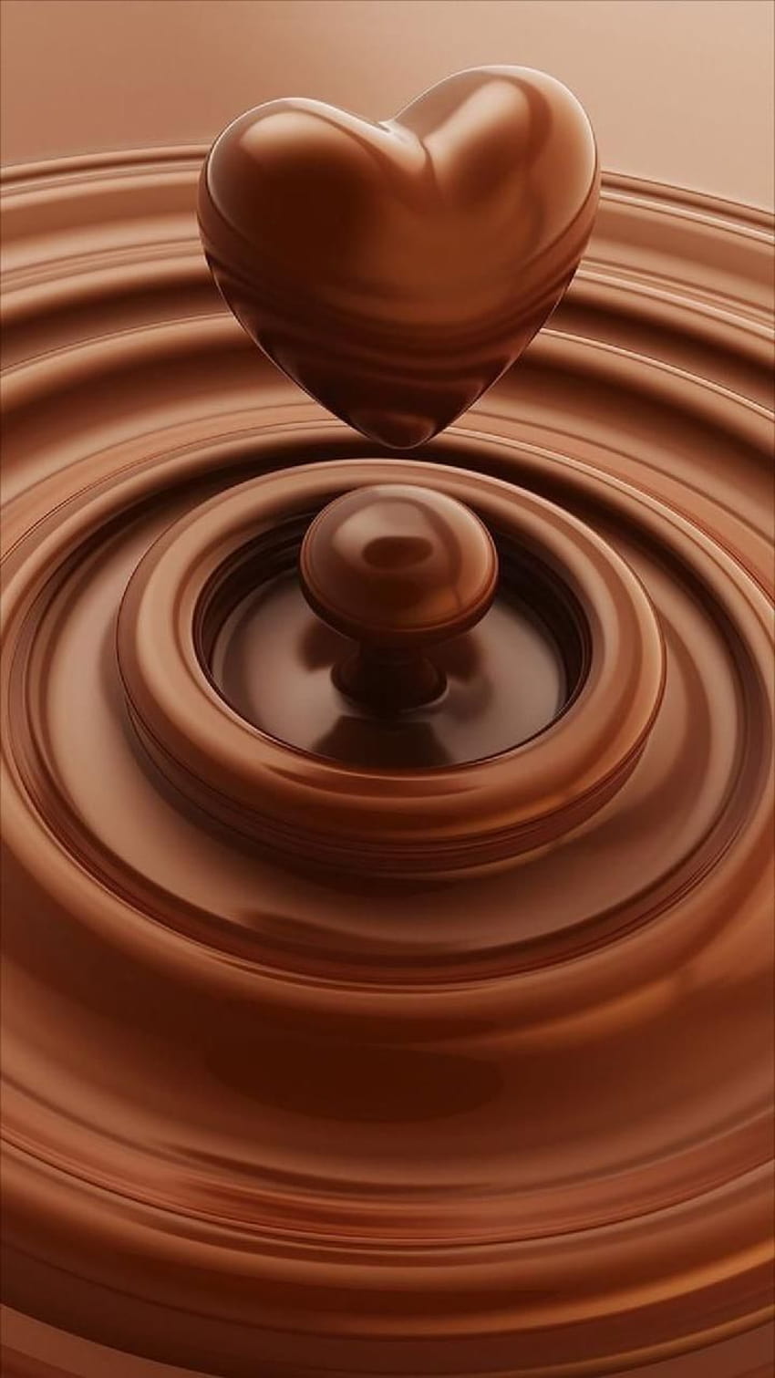 Chocolate heart by georgekev, chocolate love HD phone wallpaper