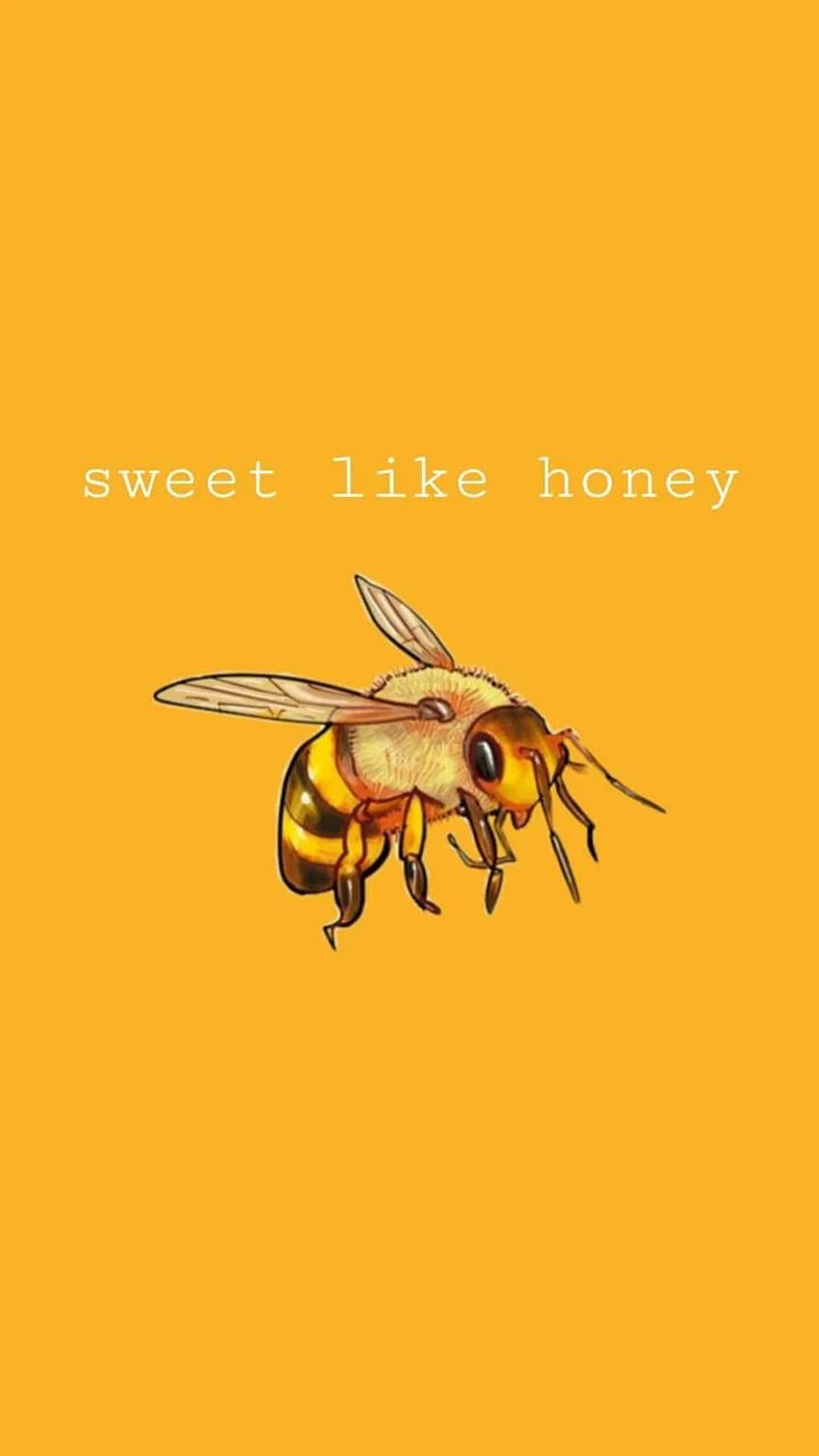 Miel de abeja, estética de abeja. fondo de pantalla del teléfono