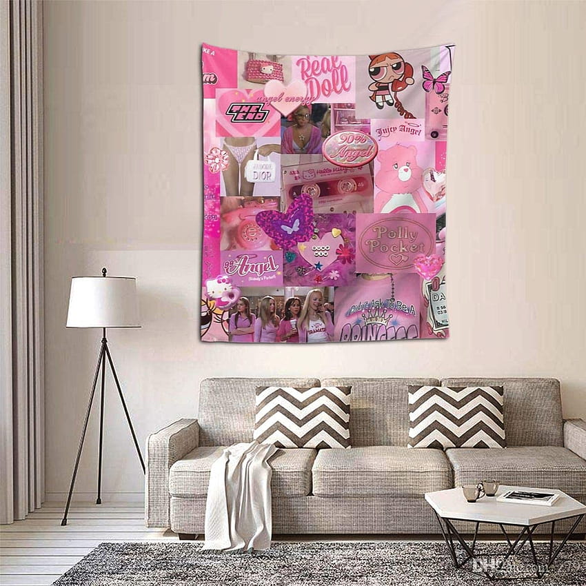 Aesthetic Room Decor,minimalist Collage Wall Print, Decorative Tapestry Kit  , Wall Poster, Dormitory Decor, Teen Bedroom Tapestry Wall Print 