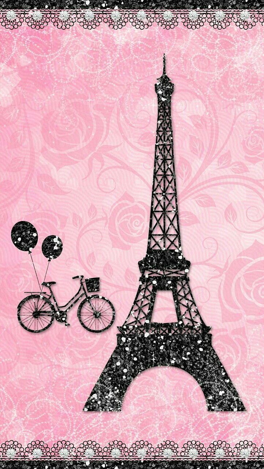 Pink Sparkly Paris Eiffel ปารีส วอลล์เปเปอร์โทรศัพท์ HD