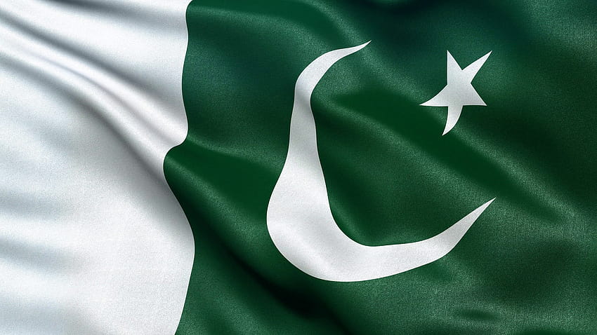Bandeira 10 do Paquistão, bandeira verde papel de parede HD