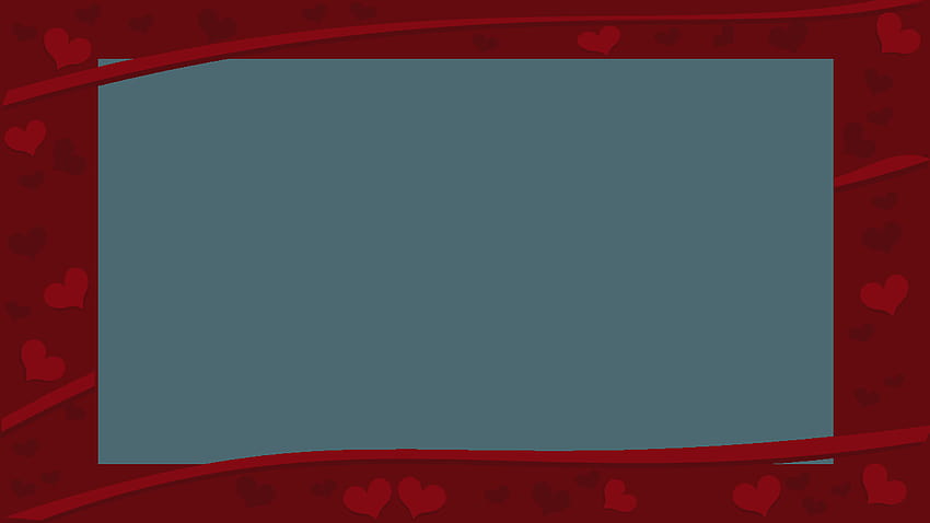 Landscape Dark Red Valentine's Day Hearts Border, love background landscape HD wallpaper