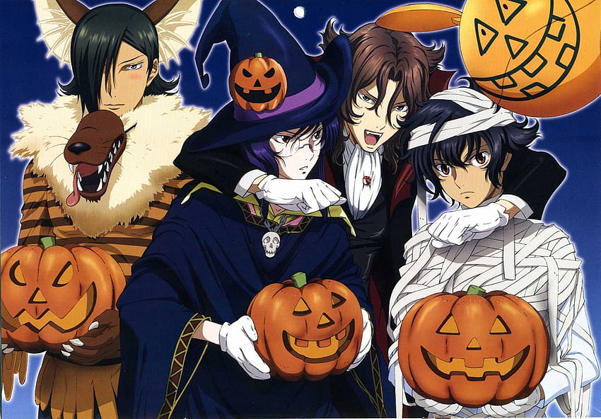 so cute :) From Gundam 00, halloween festival anime HD wallpaper
