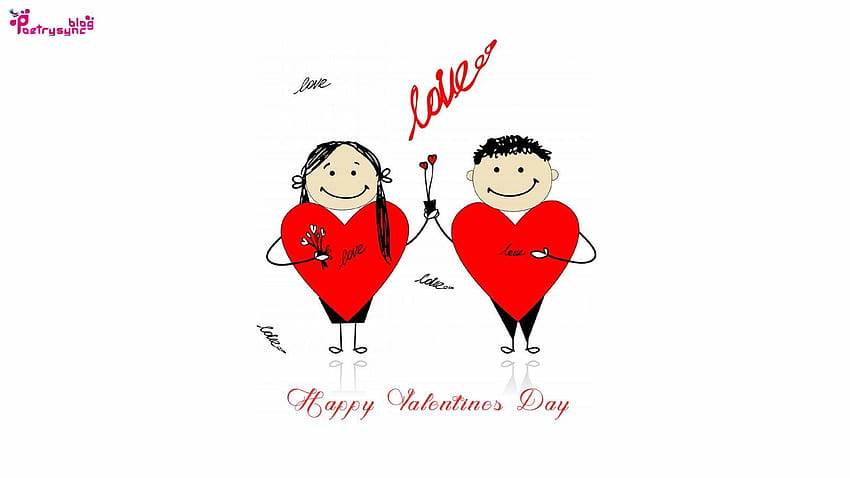 Feliz día de San Valentín Dibujos animados Pareja s Amor rojo Corazones Día  de los enamorados, día de san valentín de dibujos animados fondo de  pantalla | Pxfuel