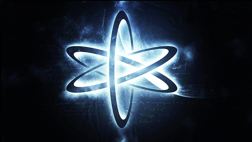 Ateísmo Atoms, símbolo ateu papel de parede HD