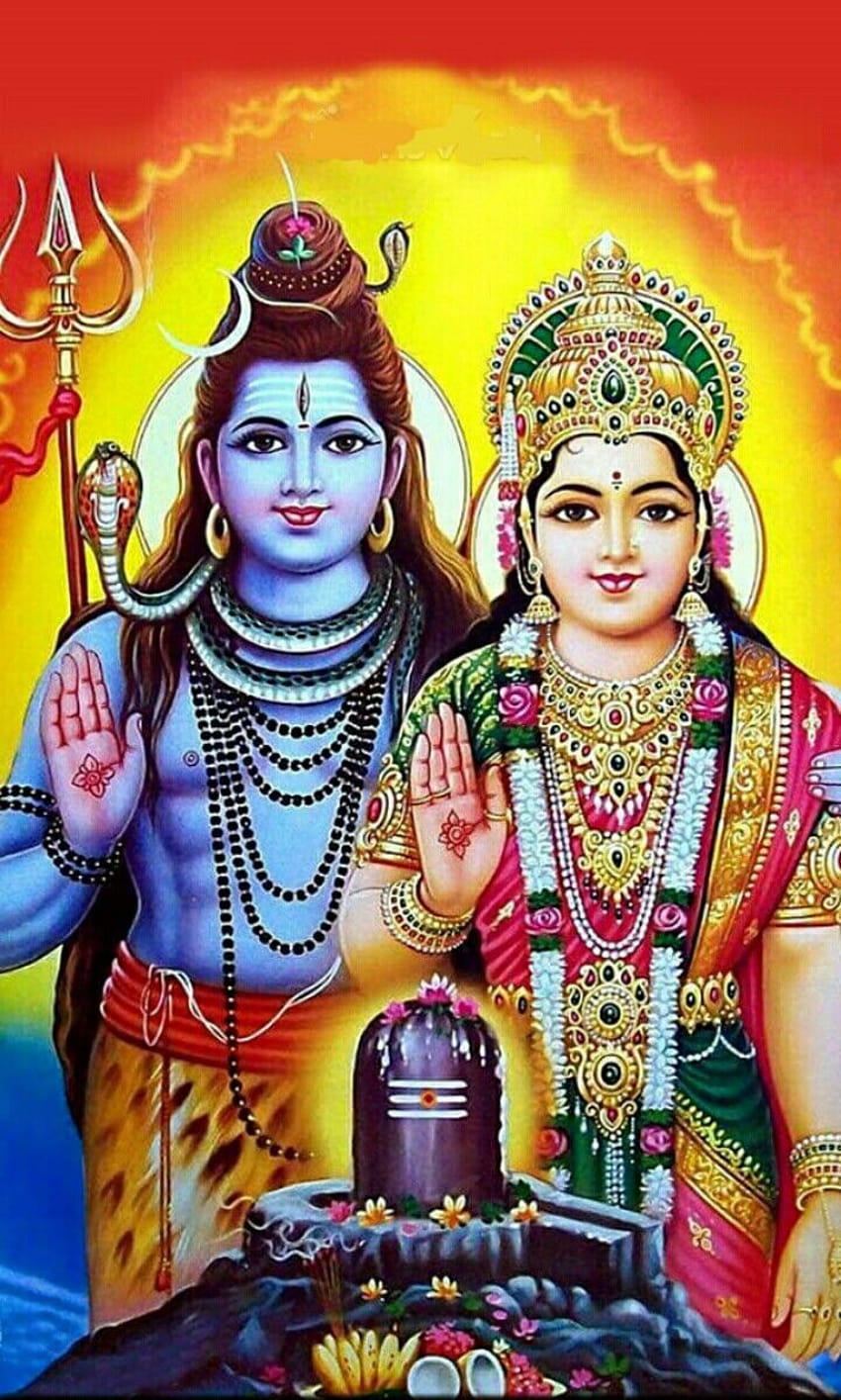 Lord Shiva Parvathi, lord shiva and parvathi HD phone wallpaper ...