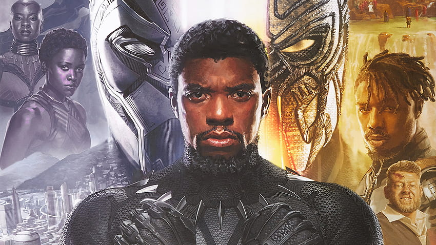 1360x768 Chadwick Aaron Boseman Black Panther Laptop , Backgrounds, and, gold black panther HD wallpaper