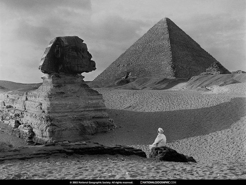 ギザ、エジプト、大スフィンクス、1918 年、今日の 高画質の壁紙