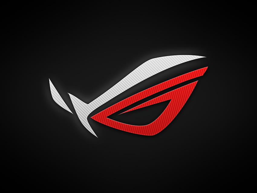 Asus ROG logo, Republic of Gamers, black background, illuminated • For ...