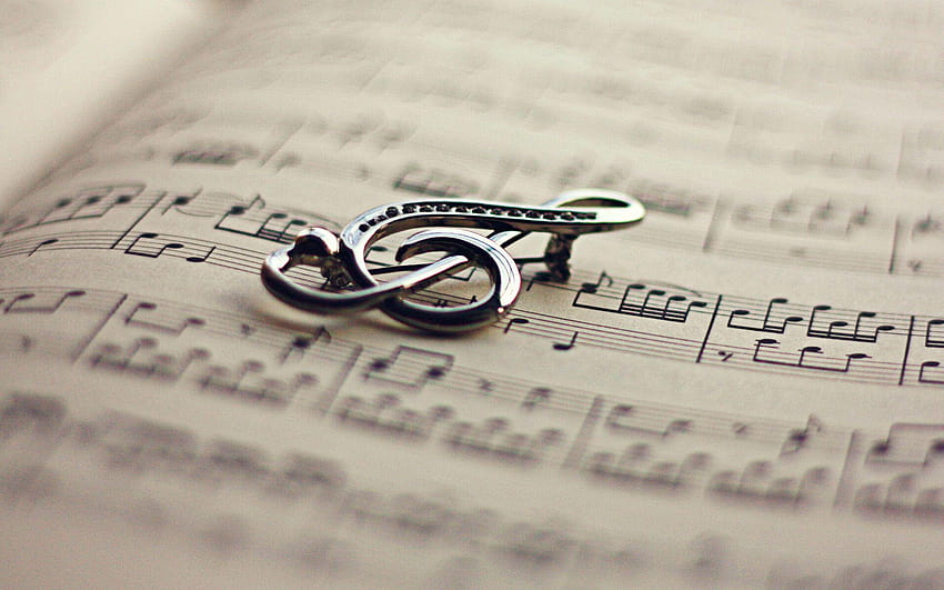 Chiave di violino, chiave, libro, nota » Musica, bella chiave di violino Sfondo HD