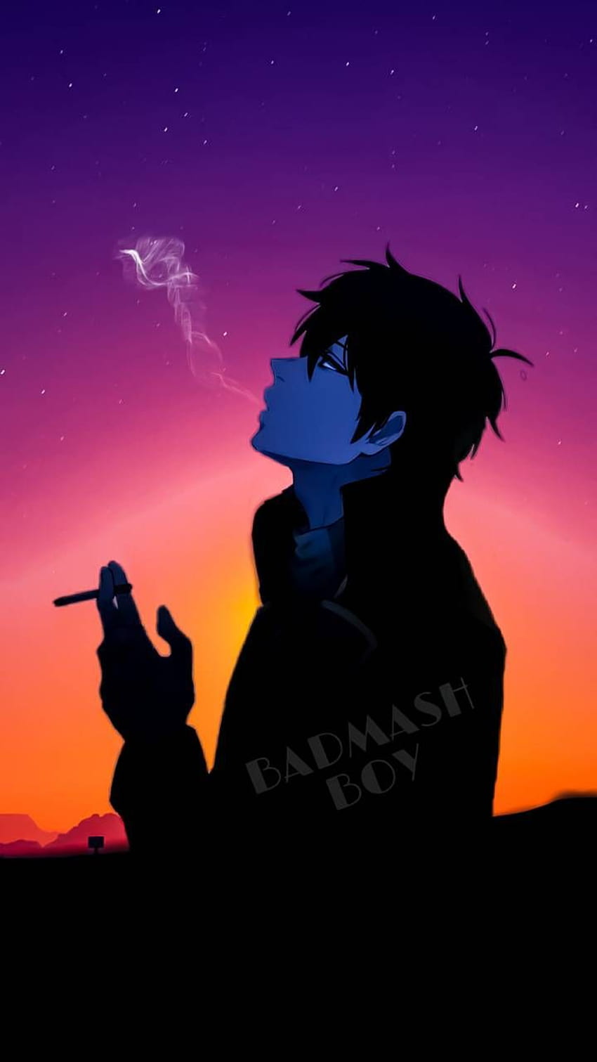 Badmash boy autorstwa Badmashboy973, smutny chłopiec palący Tapeta na telefon HD